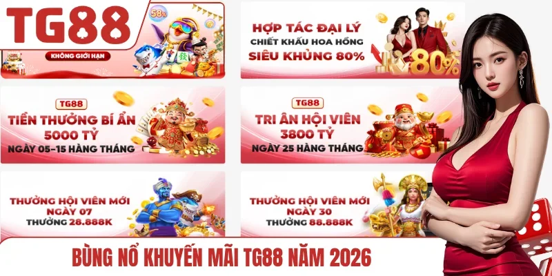 Bùng nổ khuyến mãi TG88 năm 2026