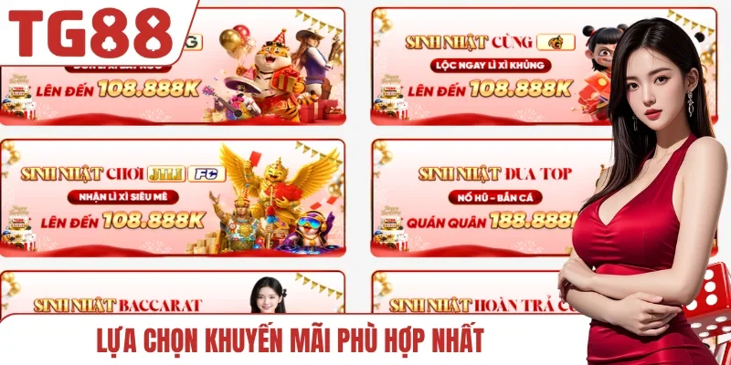 Lựa chọn khuyến mãi phù hợp nhất