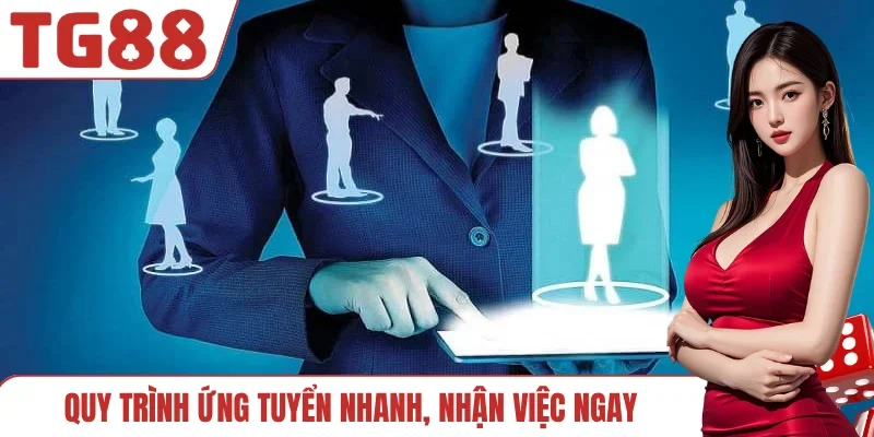 Quy trình ứng tuyển nhanh, nhận việc ngay