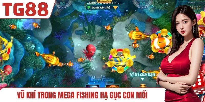 Vũ khí trong Mega Fishing hạ gục con mồi